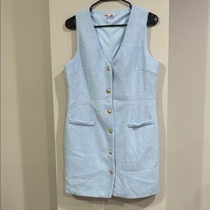 BeBop  NWOT Light Blue Sleeveless Button-Up Dress